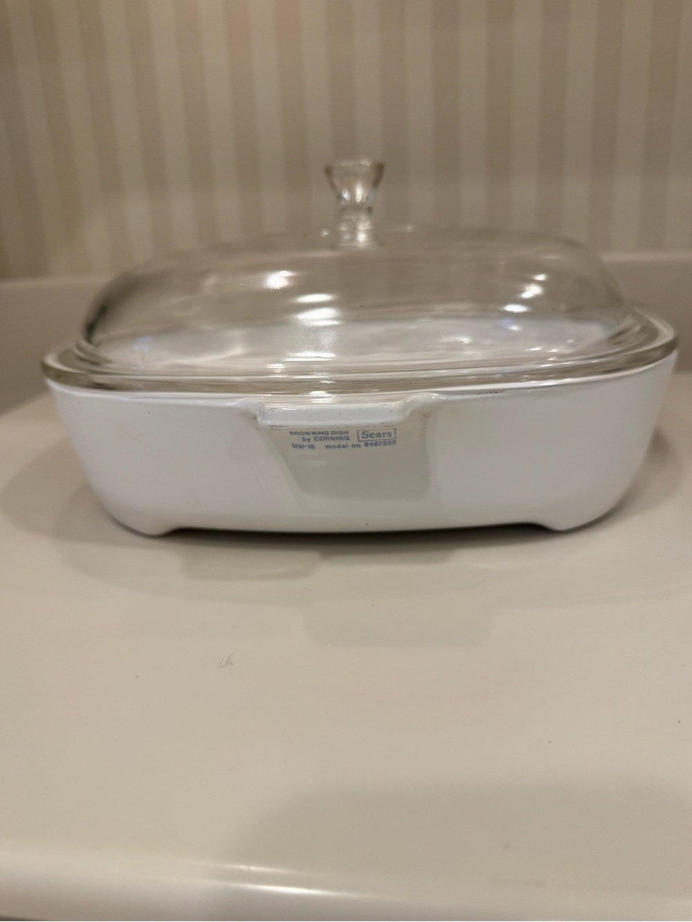 Vintage Corning Blue Daisy Casserole Made For Sears - Picture 5 of 13